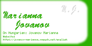 marianna jovanov business card